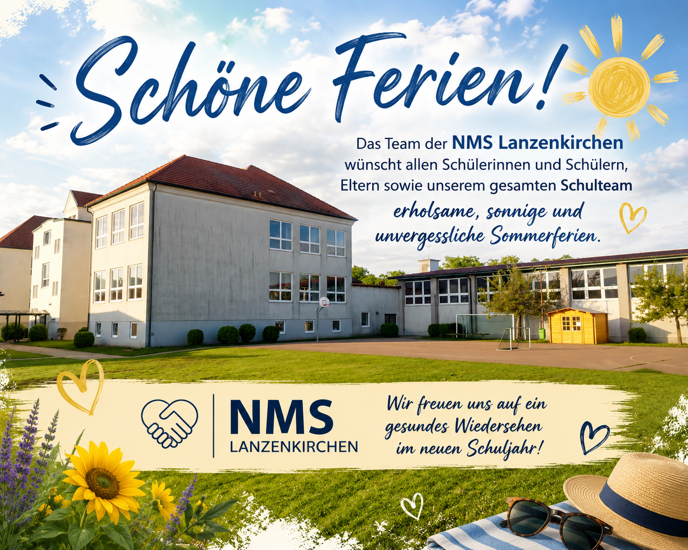 Das Team der NMS Lanzenkirchen wünscht erholsame Ferien!